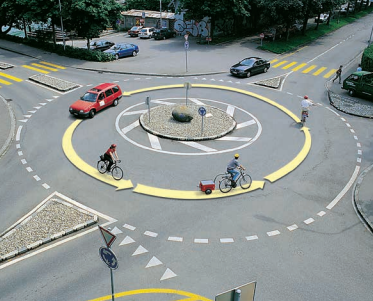 Kreiselverkehr für Velofahrende